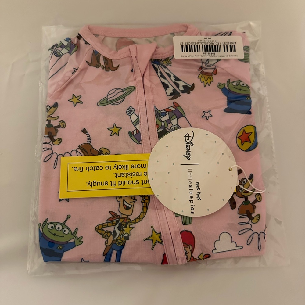 Pink Toy Story Little Sleepies Shorty 3-6 Months